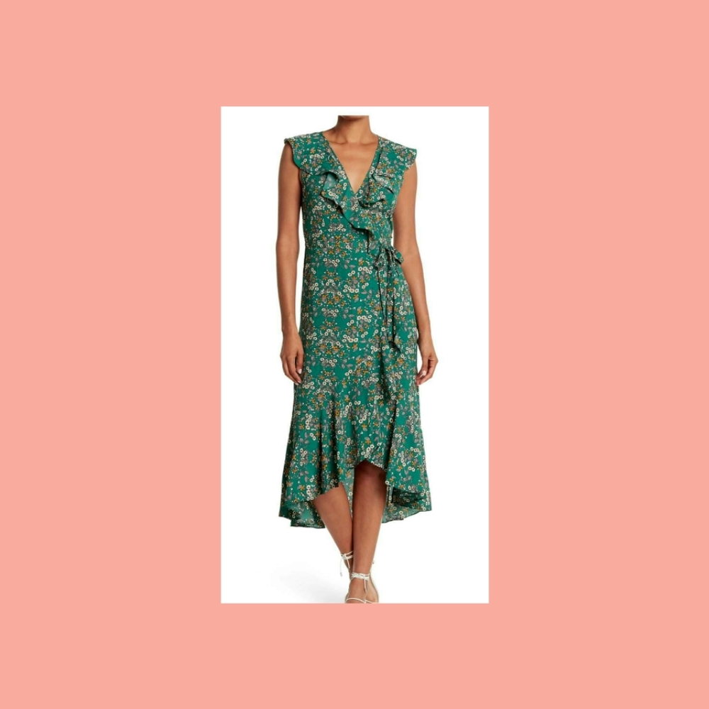 NWT Max Studio Crepe Wrap Dress Large